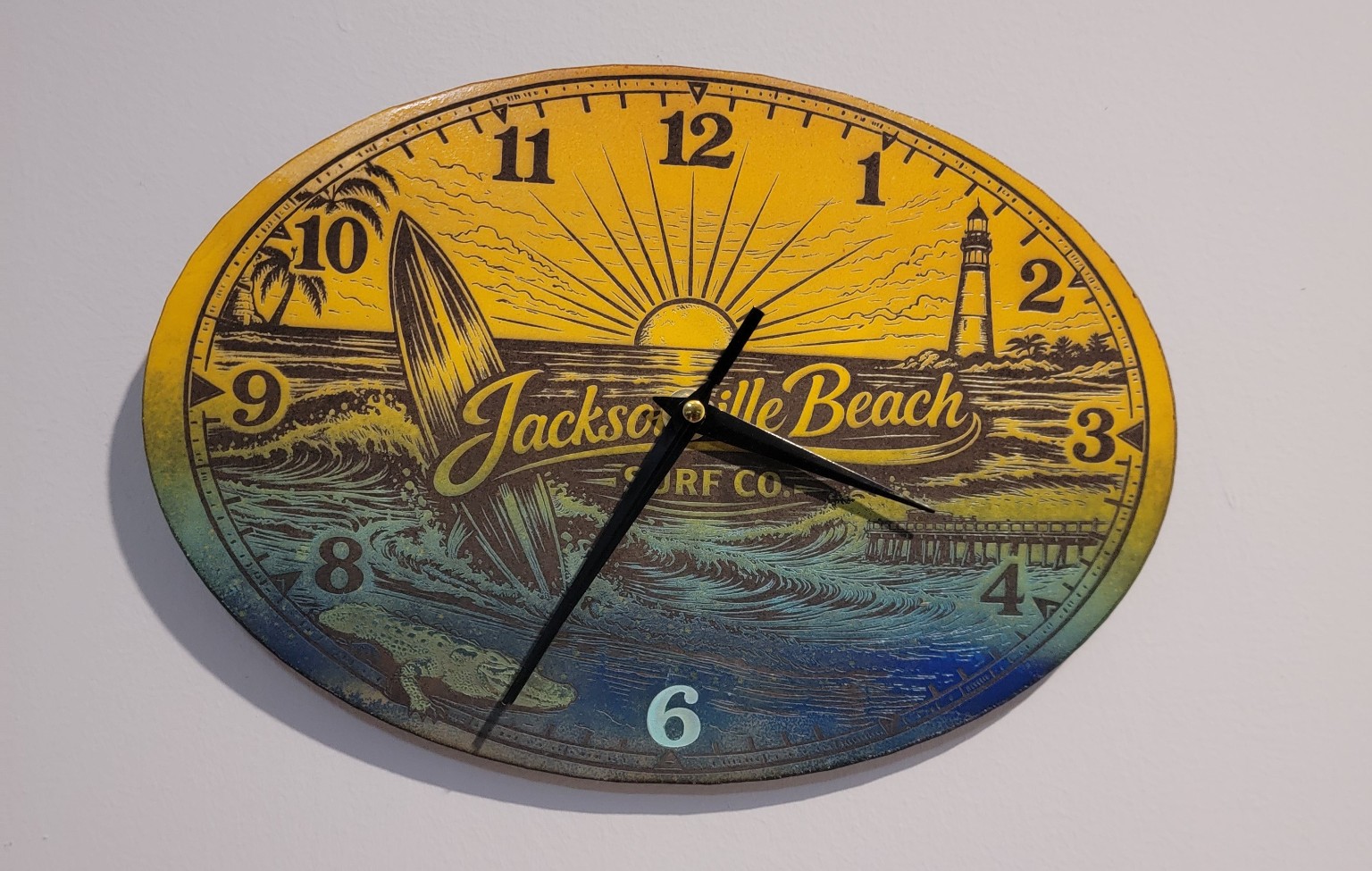 Jacksonville Beach wall clock